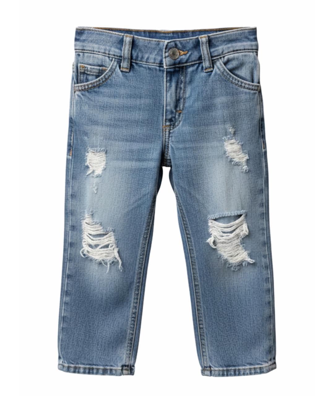 DOLCE & GABBANA KIDS Синие хлопковые детские джинсы, фото 1