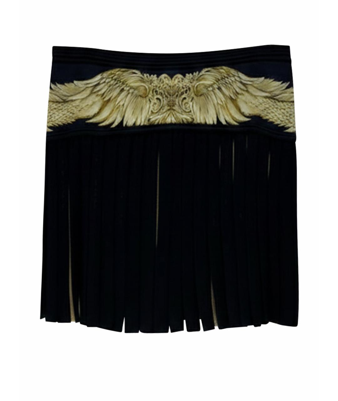 ROBERTO CAVALLI Черная вискозная юбка мини, фото 1