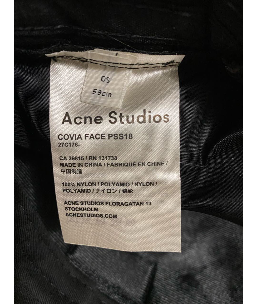 ACNE STUDIOS Черная синтетическая кепка, фото 5