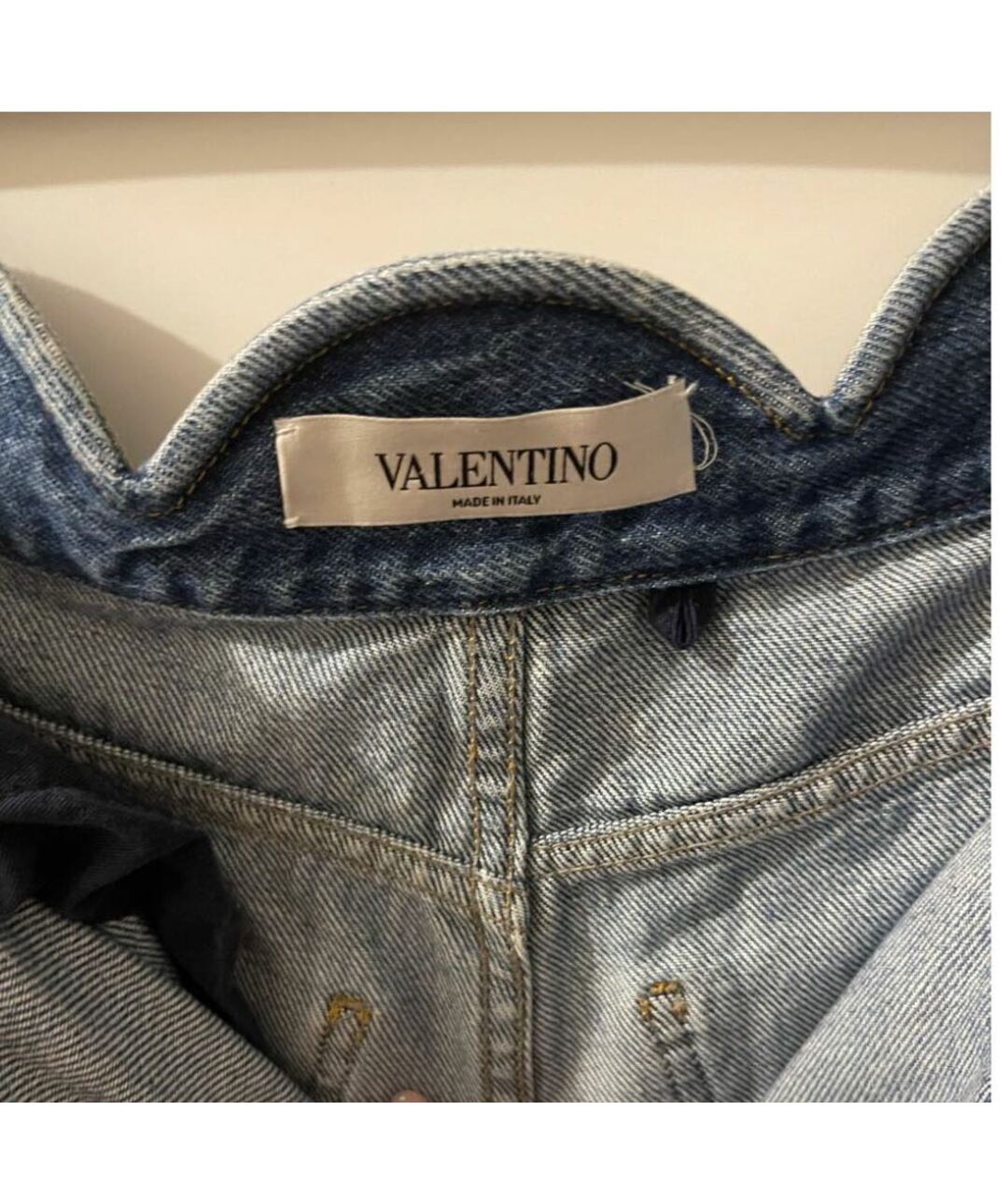 VALENTINO Синие хлопковые джинсы клеш, фото 4