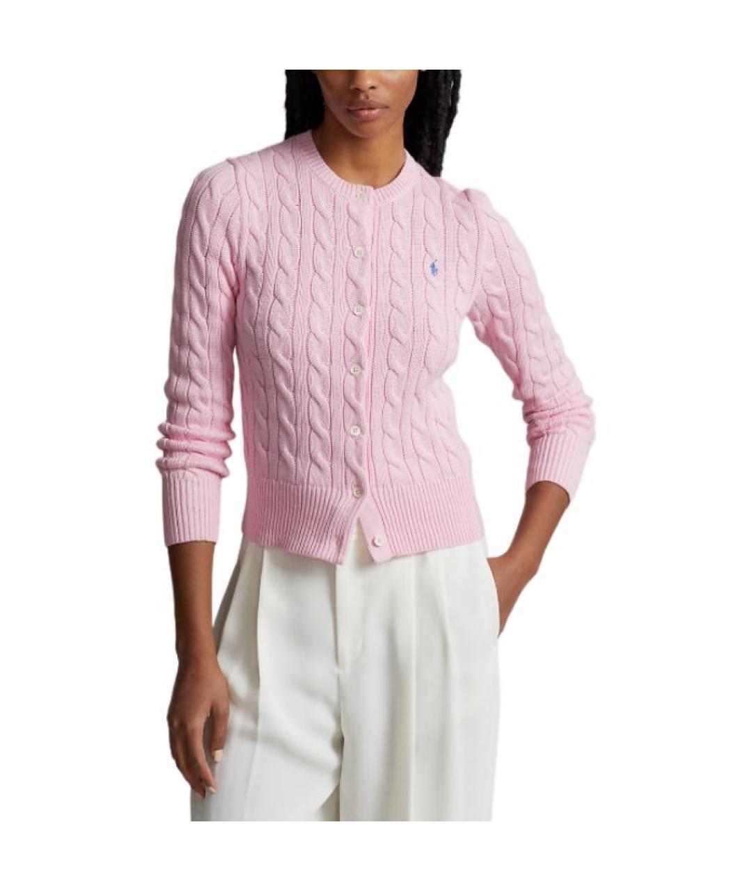 POLO RALPH LAUREN Розовый хлопковый джемпер / свитер, фото 3