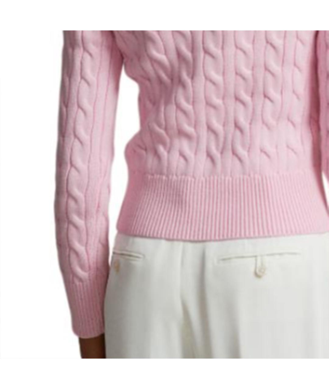 POLO RALPH LAUREN Розовый хлопковый джемпер / свитер, фото 5