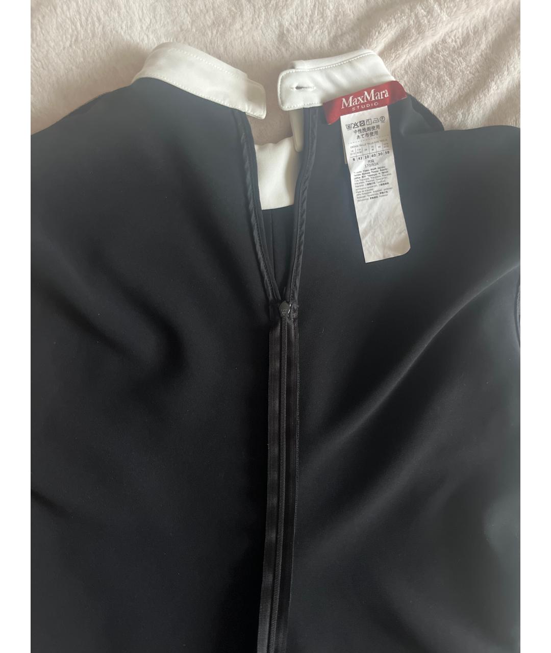 MAX MARA STUDIO Черное ацетатное вечернее платье, фото 3