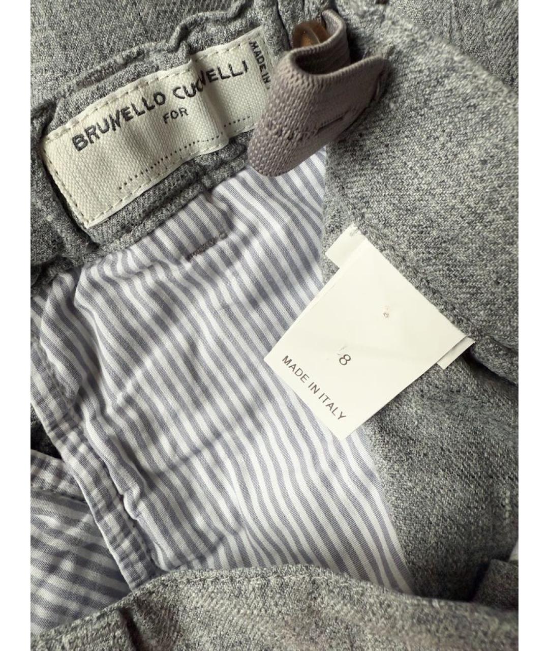 BRUNELLO CUCINELLI Серые льняные брюки и шорты, фото 4