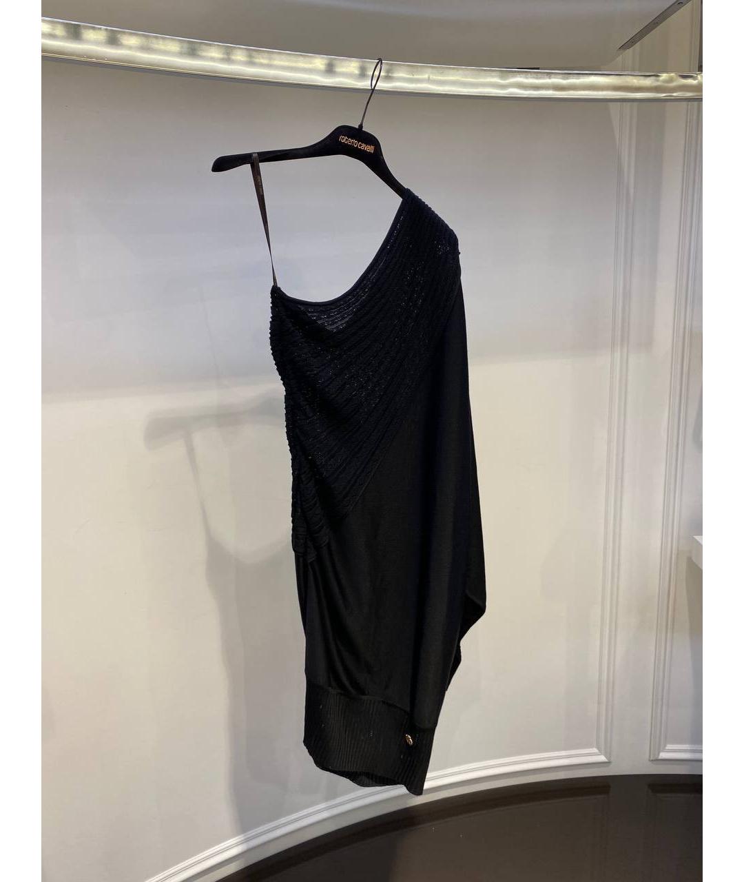 ROBERTO CAVALLI Черное вискозное платье, фото 2