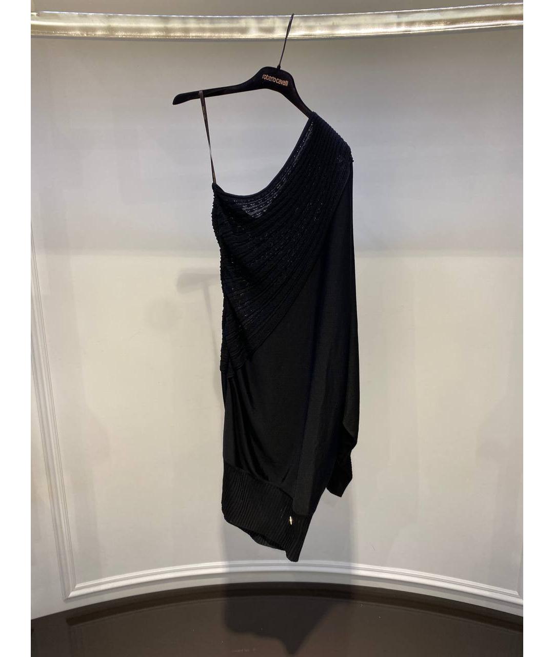ROBERTO CAVALLI Черное вискозное платье, фото 4