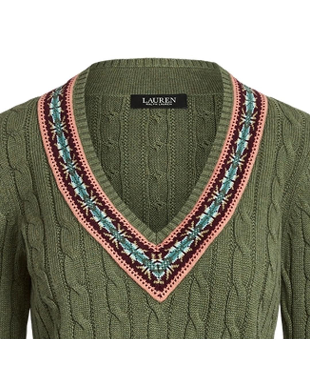 POLO RALPH LAUREN Зеленый джемпер / свитер, фото 2