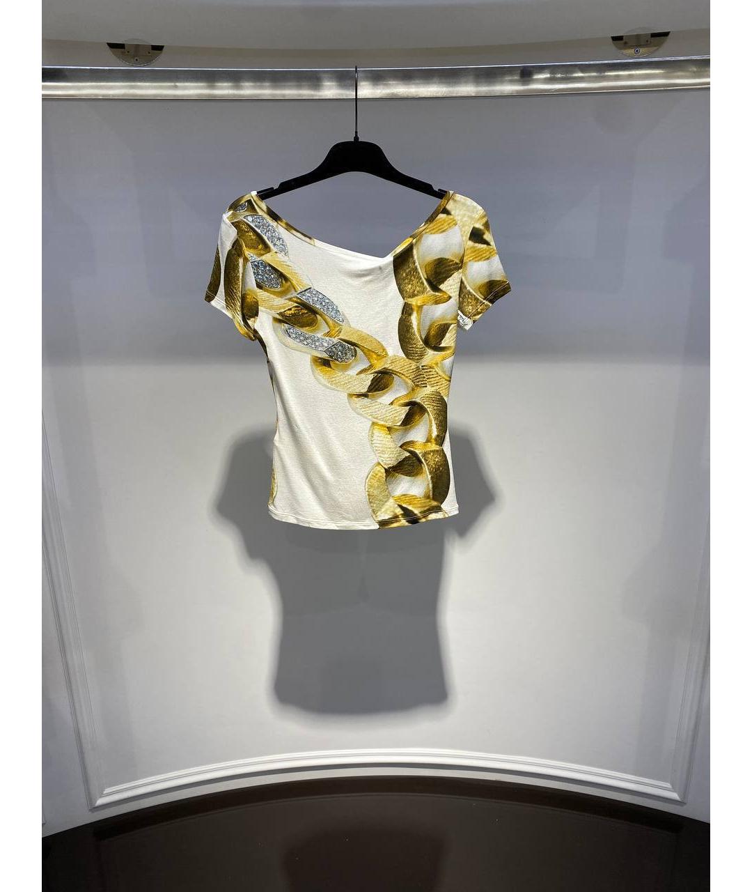 ROBERTO CAVALLI Белая вискозная футболка, фото 3