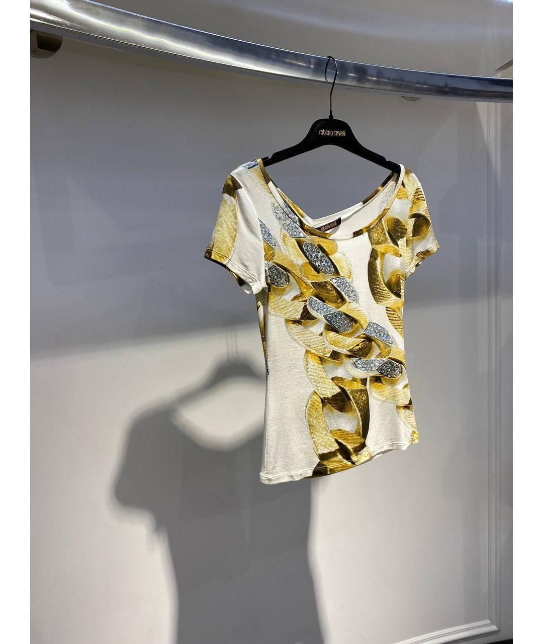 ROBERTO CAVALLI Белая вискозная футболка, фото 2