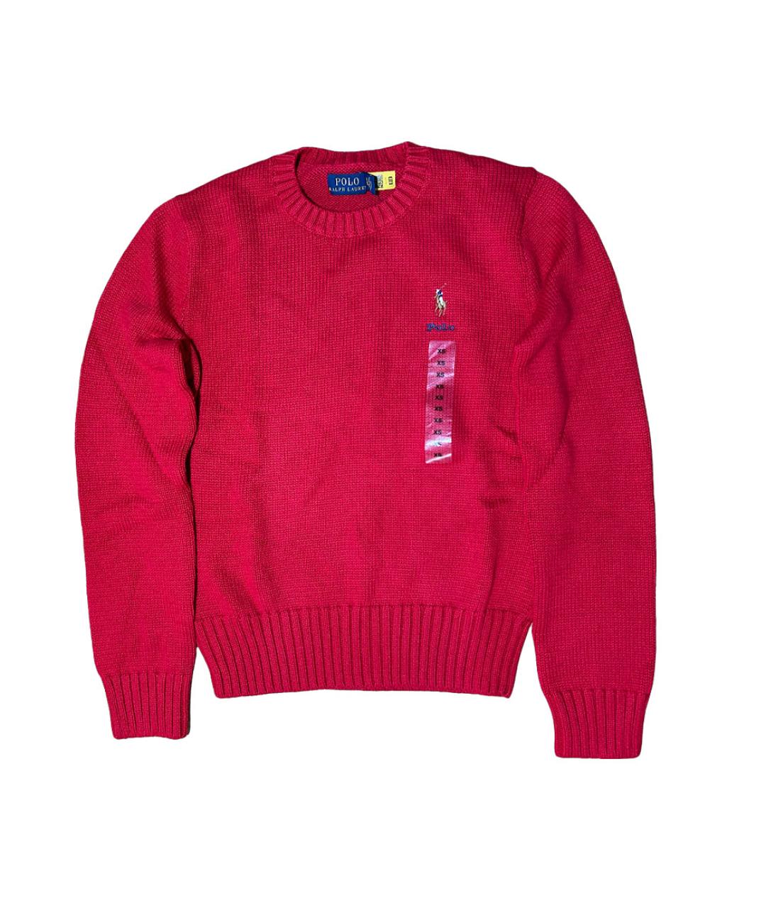 POLO RALPH LAUREN Красный хлопковый джемпер / свитер, фото 1