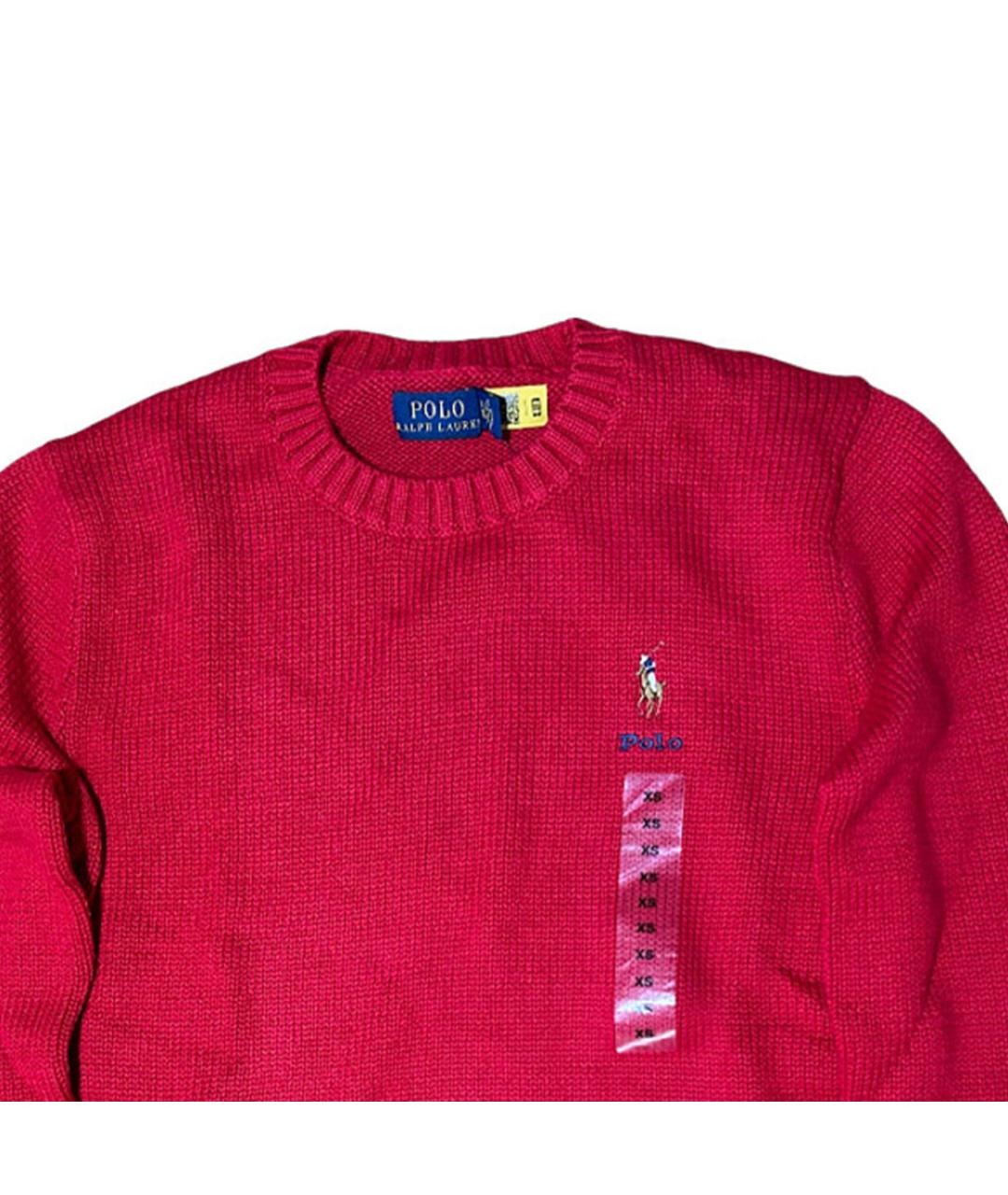 POLO RALPH LAUREN Красный хлопковый джемпер / свитер, фото 3