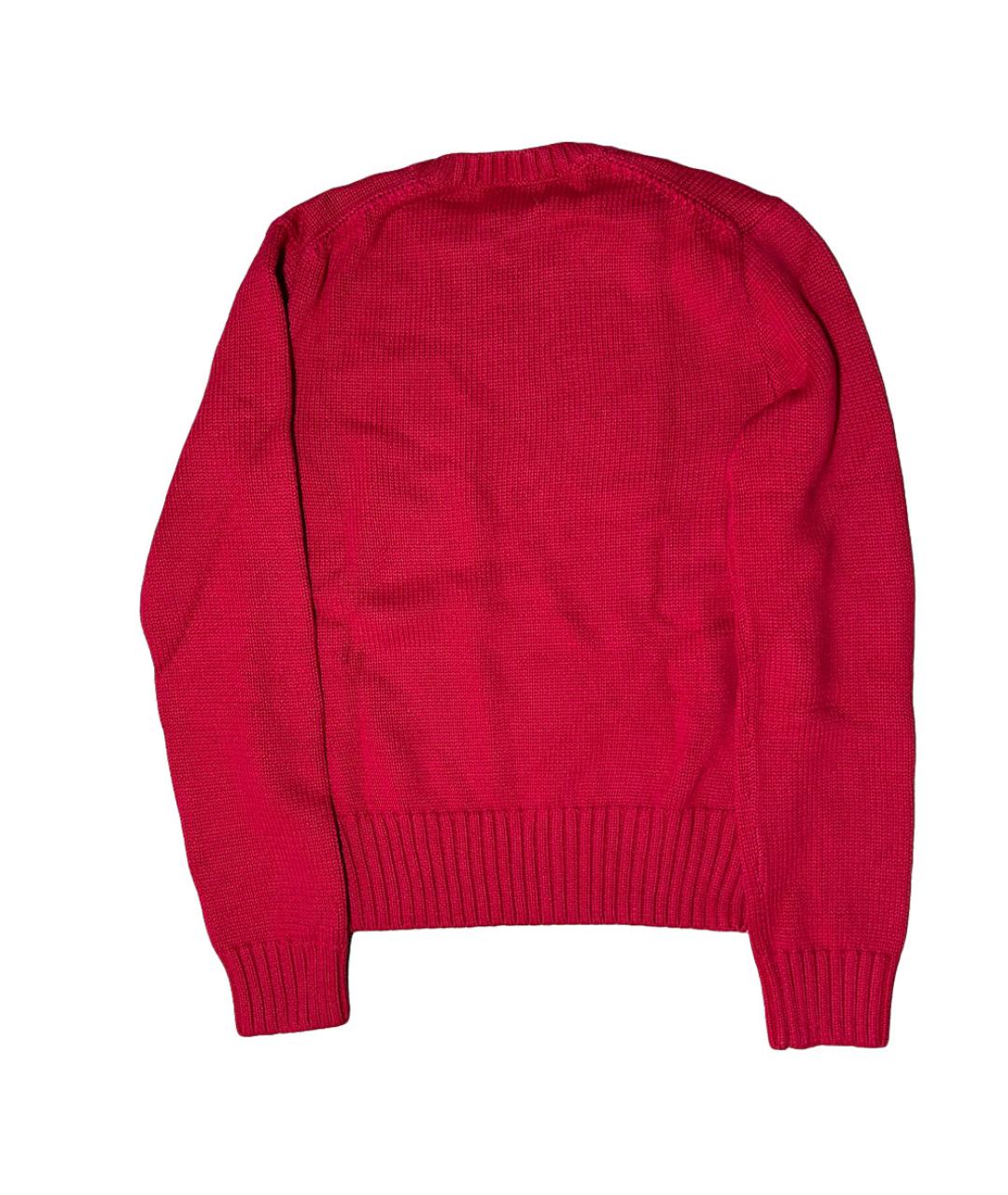 POLO RALPH LAUREN Красный хлопковый джемпер / свитер, фото 2