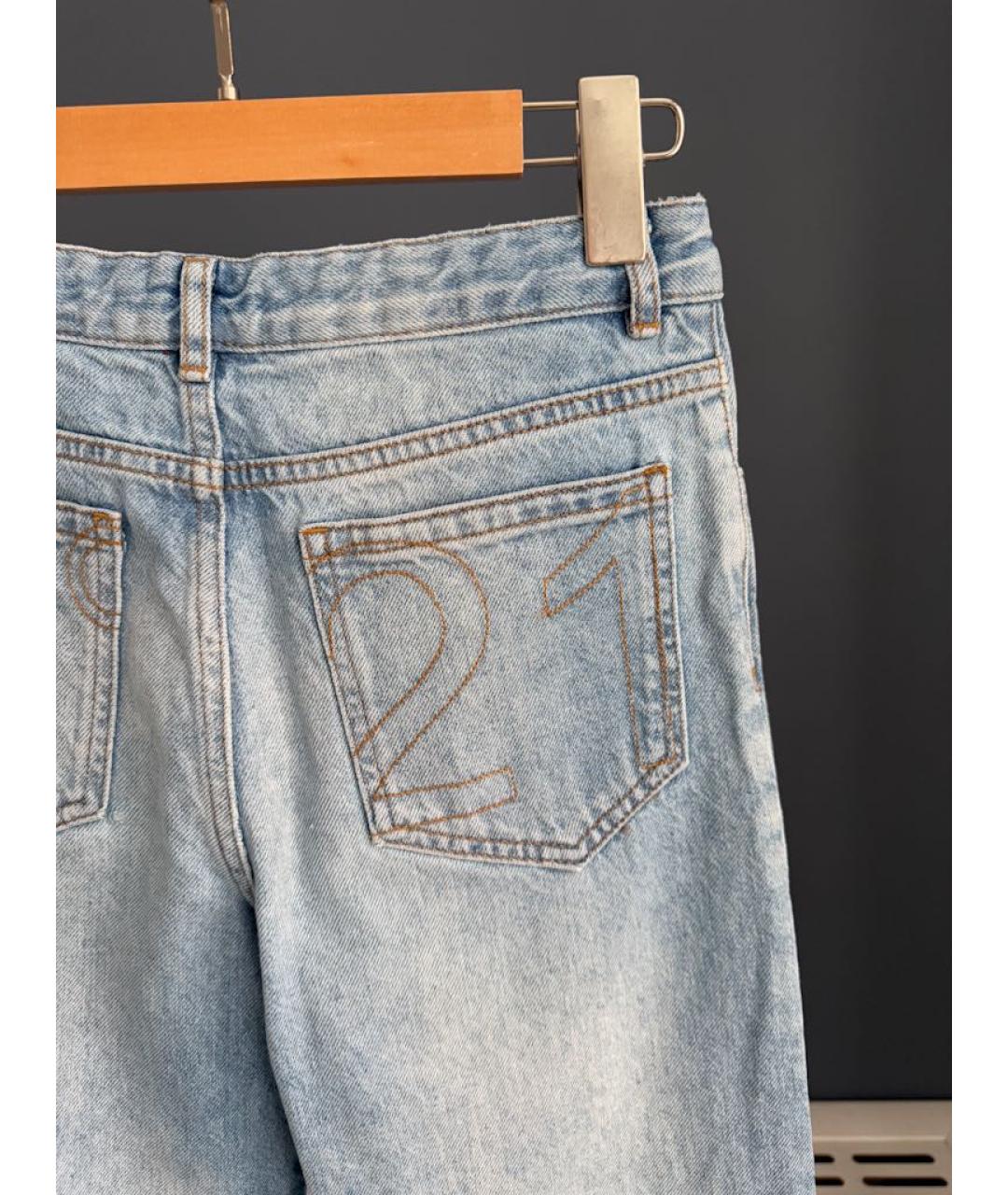 NO. 21 Синие хлопковые детские джинсы, фото 5