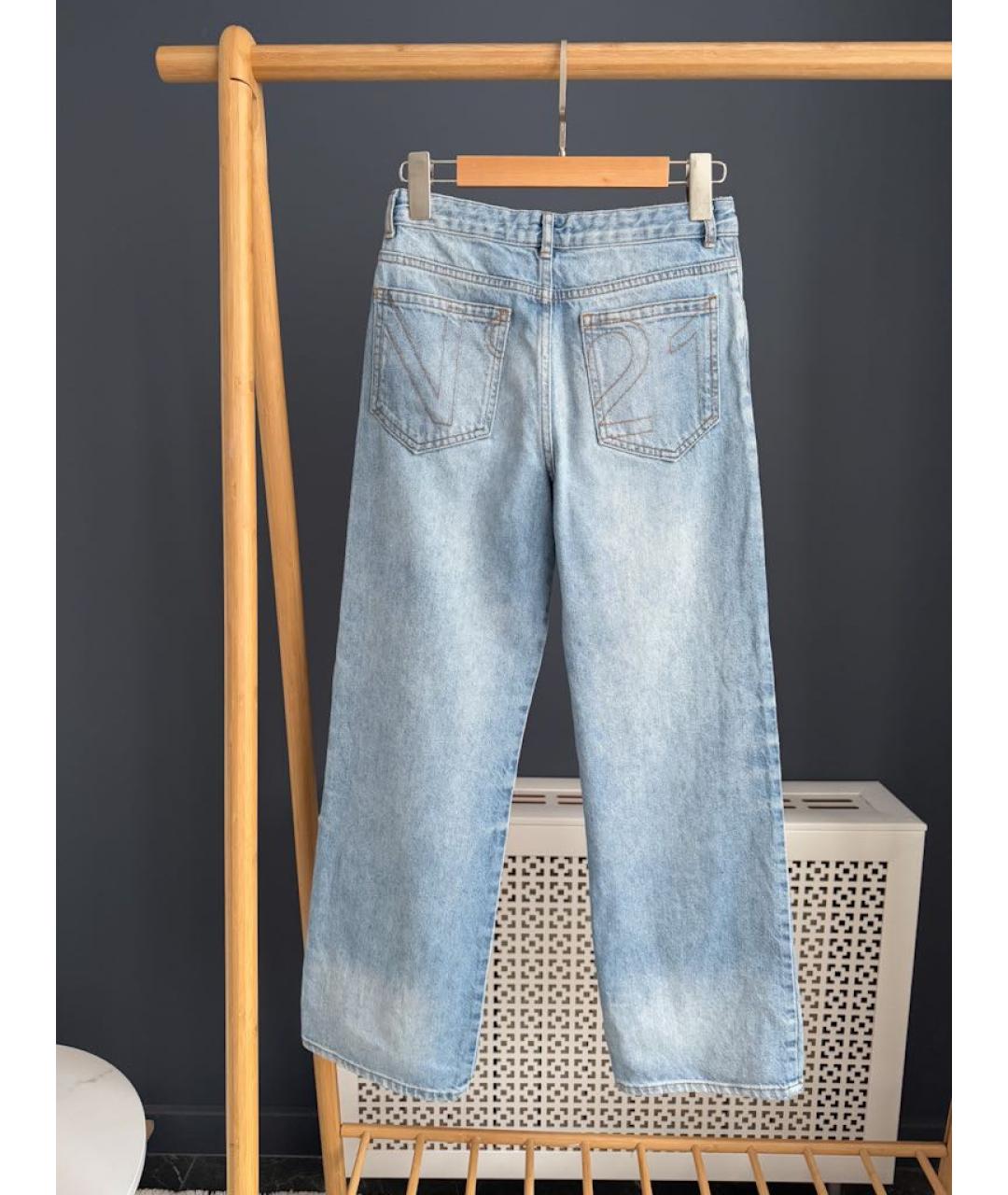 NO. 21 Синие хлопковые детские джинсы, фото 6