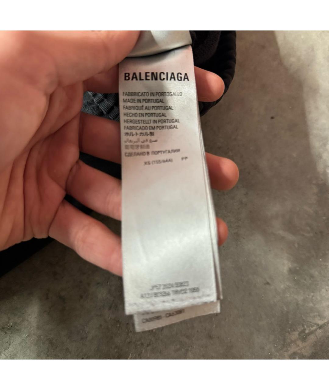 BALENCIAGA Антрацитовые хлопковые повседневные брюки, фото 5