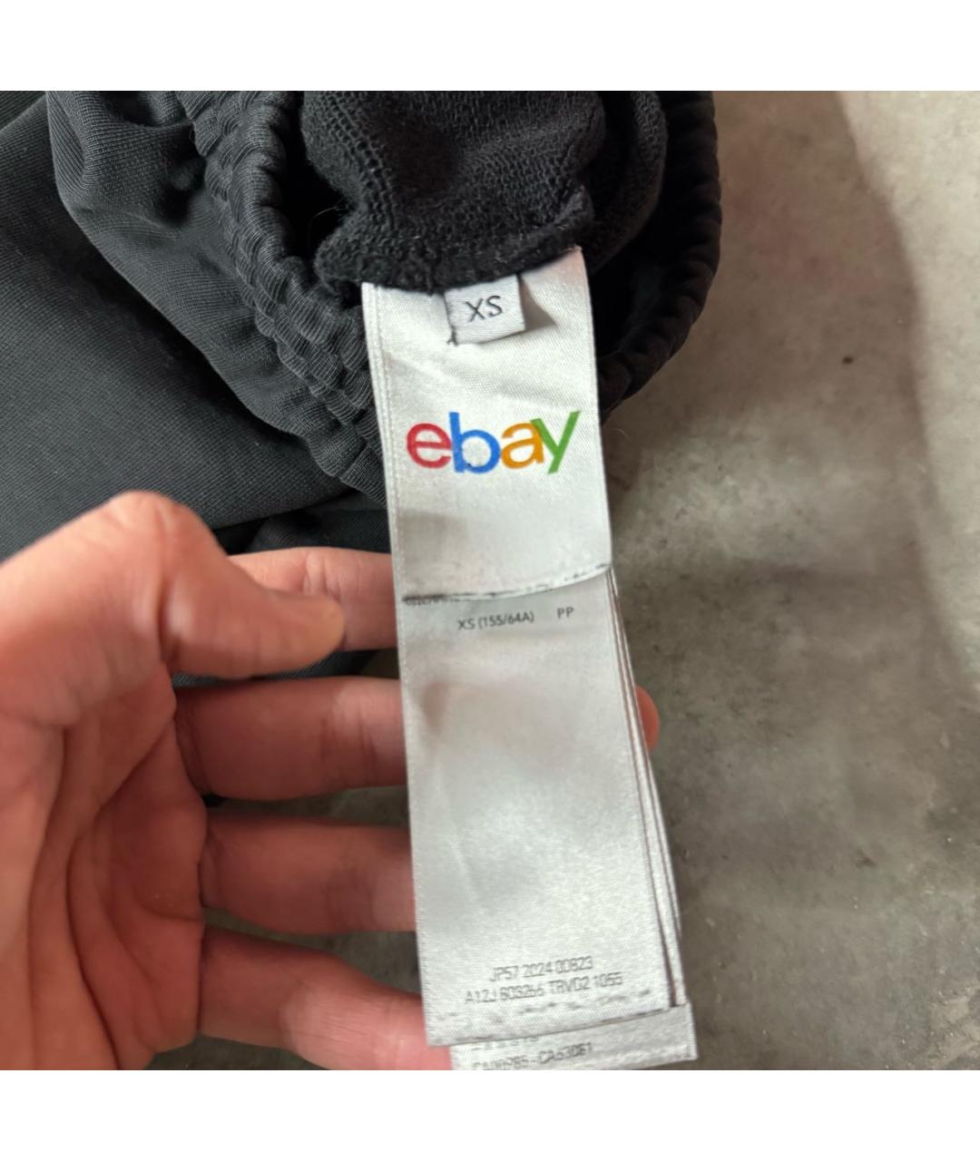 BALENCIAGA Антрацитовые хлопковые повседневные брюки, фото 4