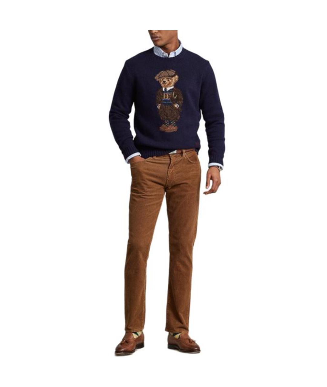 POLO RALPH LAUREN Темно-синий хлопковый джемпер / свитер, фото 3