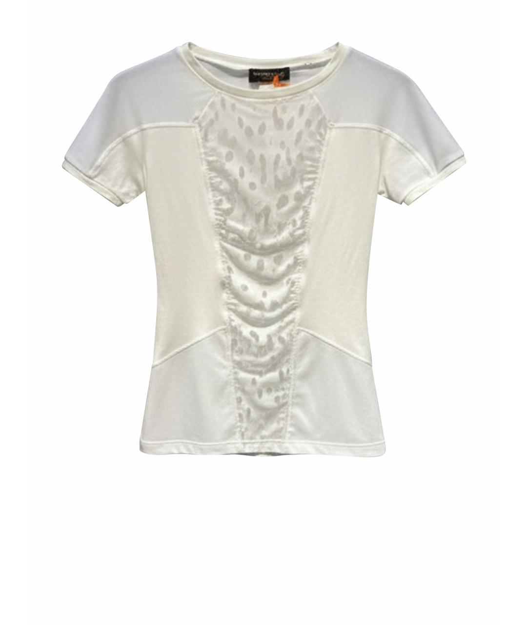ROBERTO CAVALLI Белая хлопковая футболка, фото 1