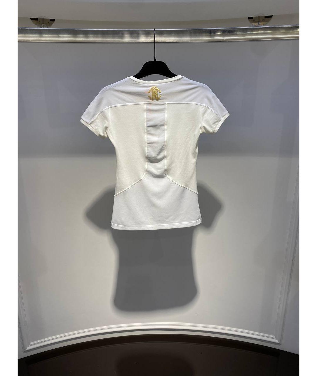 ROBERTO CAVALLI Белая хлопковая футболка, фото 3