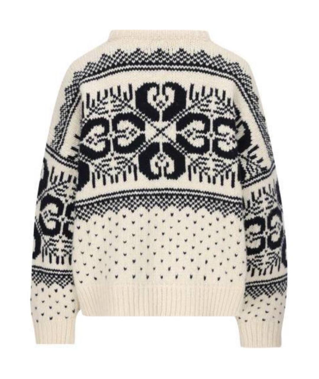 CELINE Белый шерстяной джемпер / свитер, фото 2