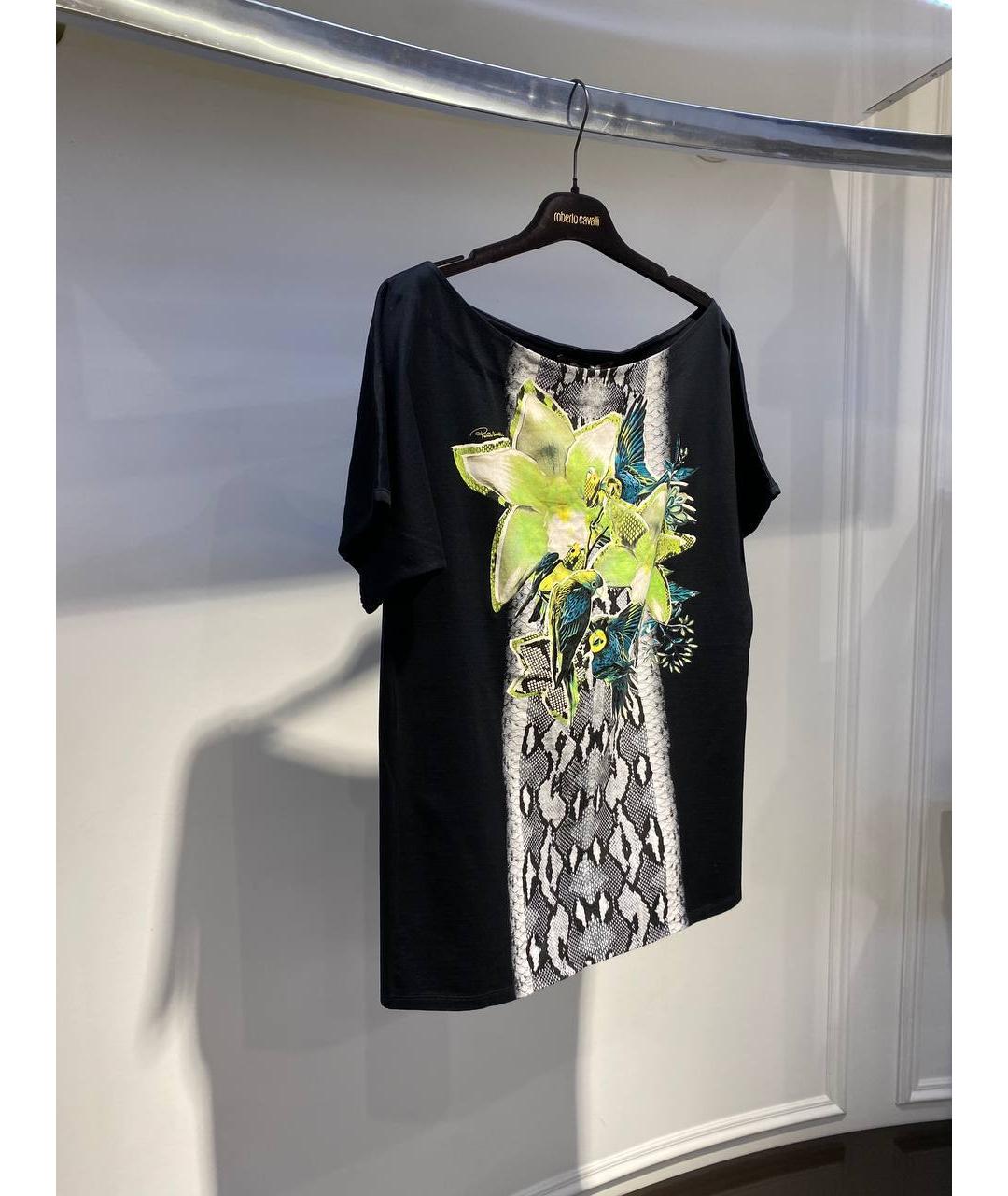 ROBERTO CAVALLI Мульти хлопковая футболка, фото 2