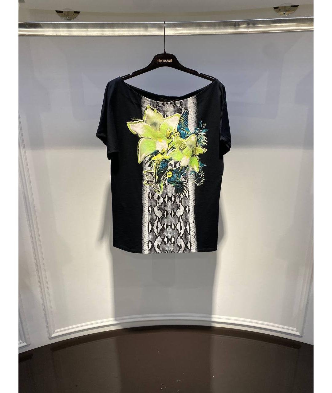 ROBERTO CAVALLI Мульти хлопковая футболка, фото 4