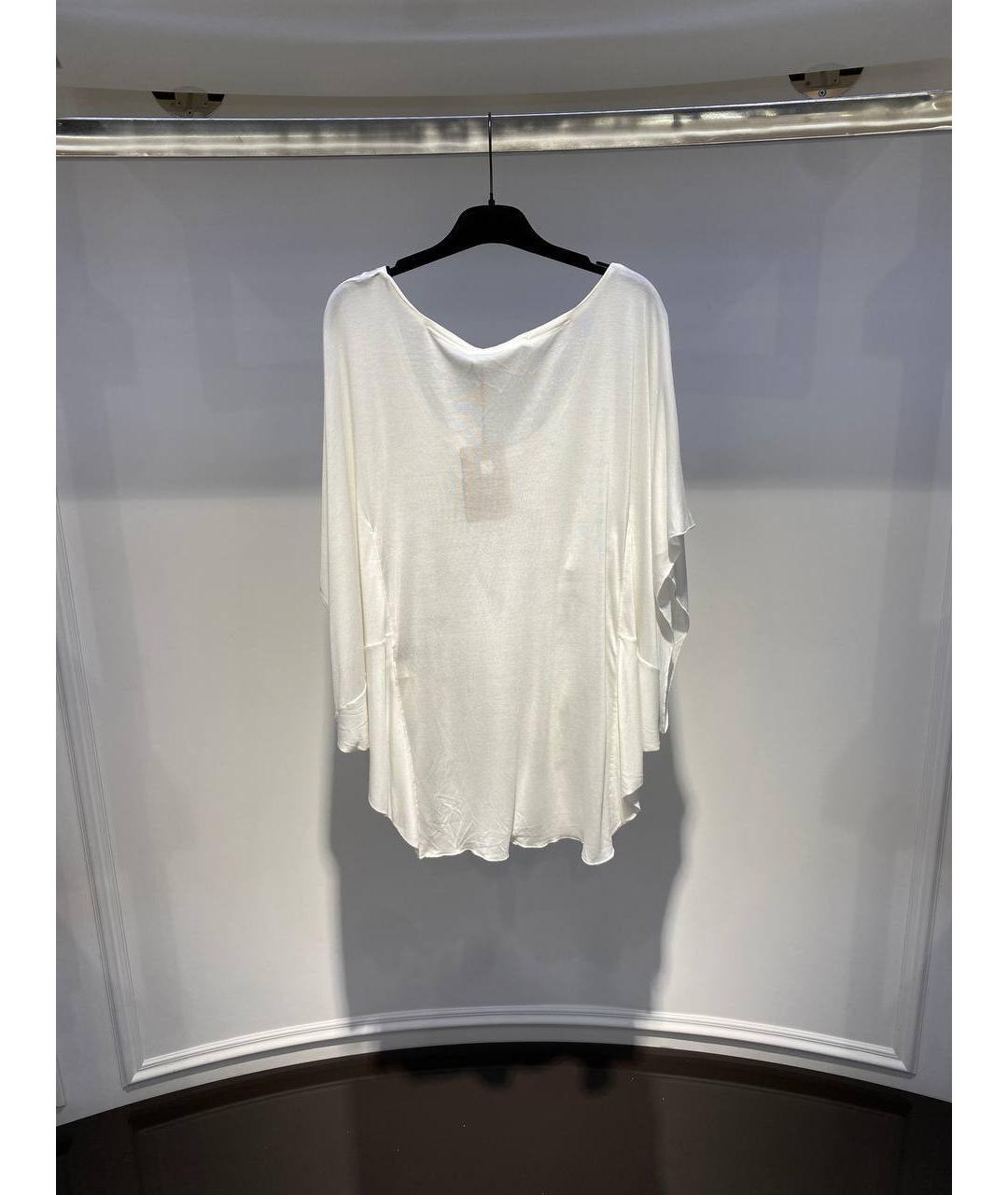 ROBERTO CAVALLI Белая шелковая футболка, фото 3