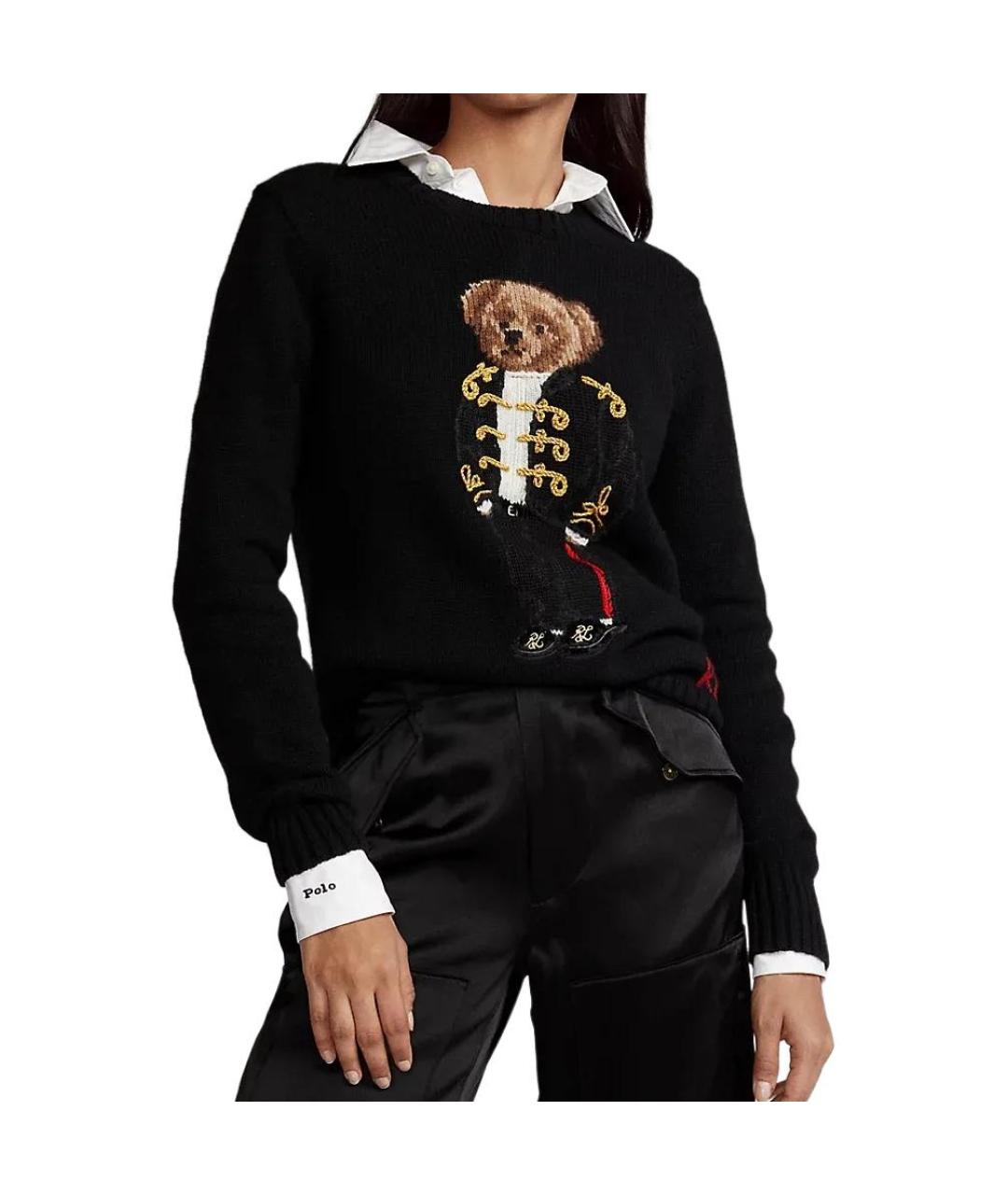 POLO RALPH LAUREN Черный шерстяной джемпер / свитер, фото 2