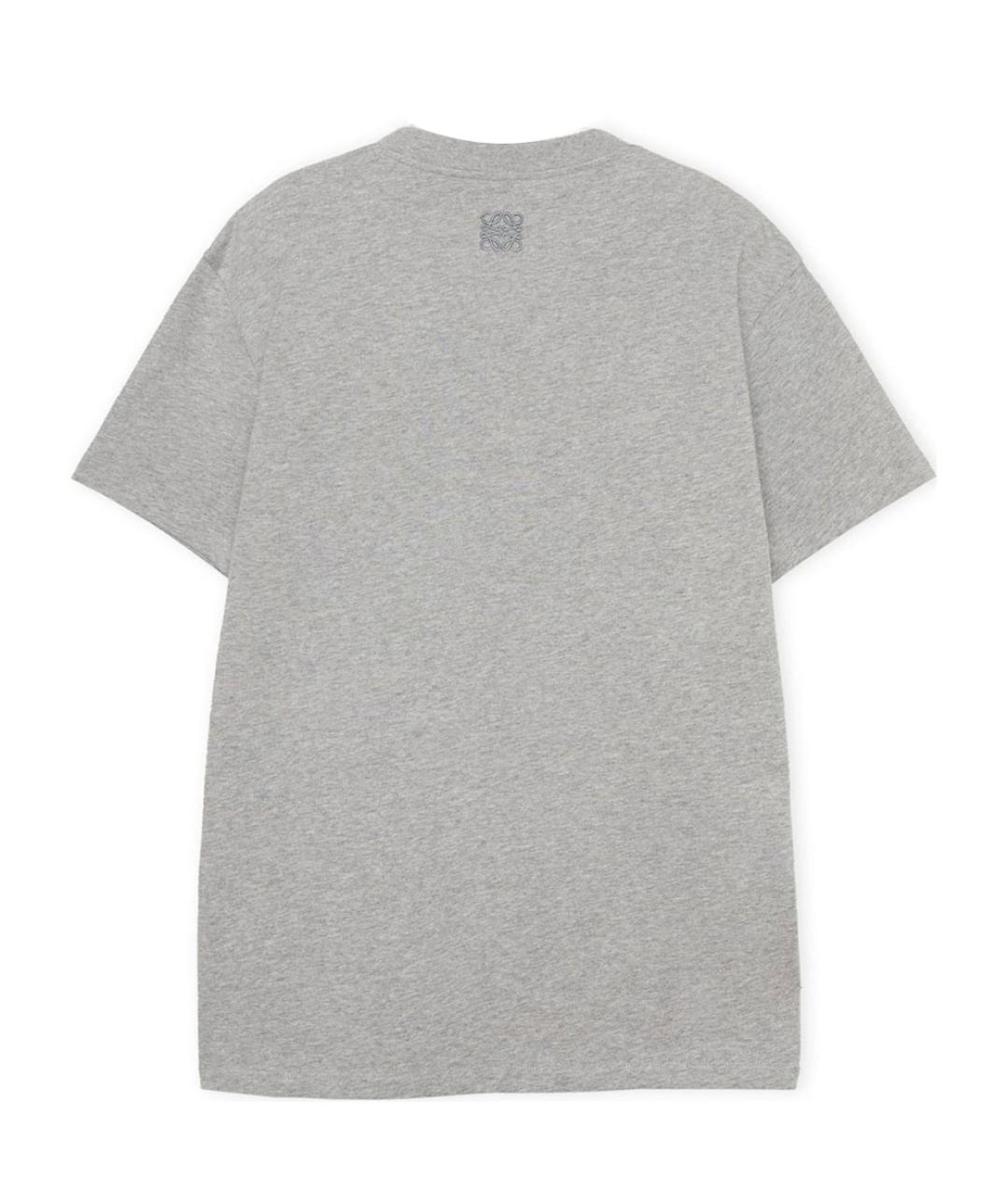 LOEWE Серая хлопковая футболка, фото 2