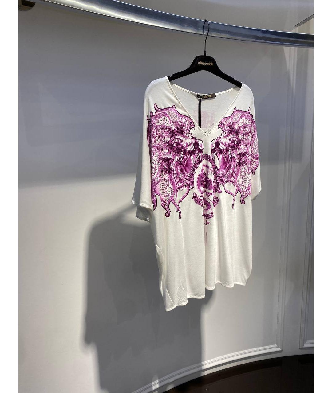 ROBERTO CAVALLI Мульти шелковая футболка, фото 2