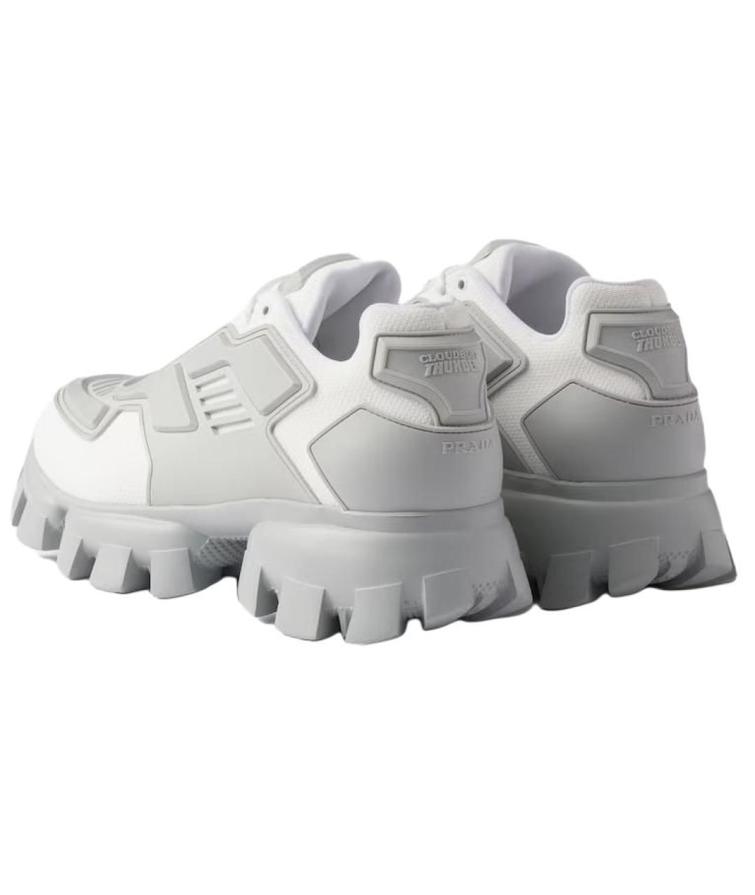 PRADA Белые высокие кроссовки / кеды, фото 4