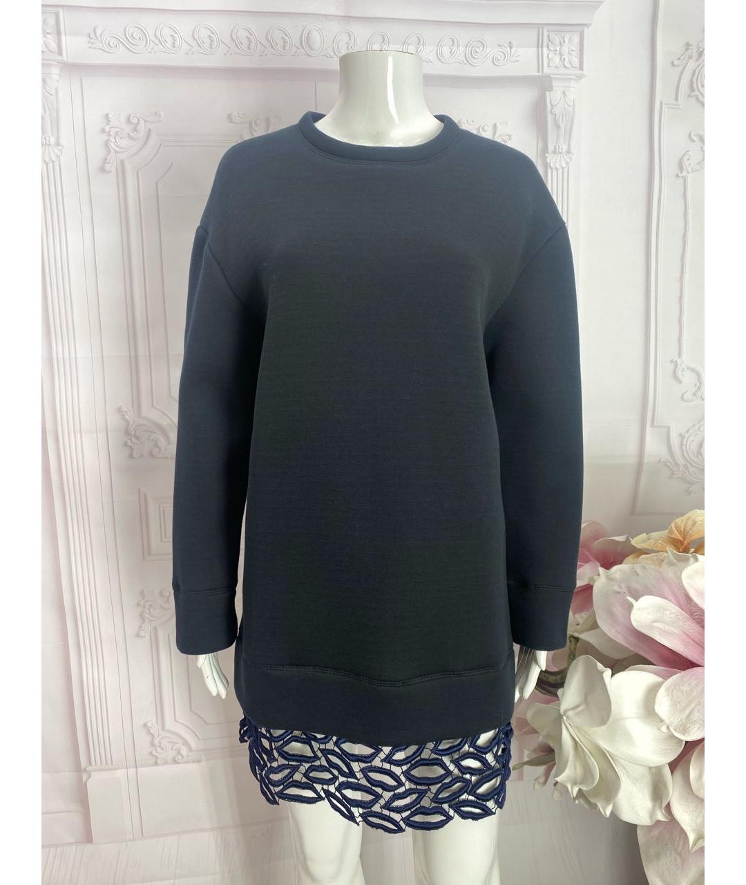 MSGM Черное хлопковое повседневное платье, фото 5