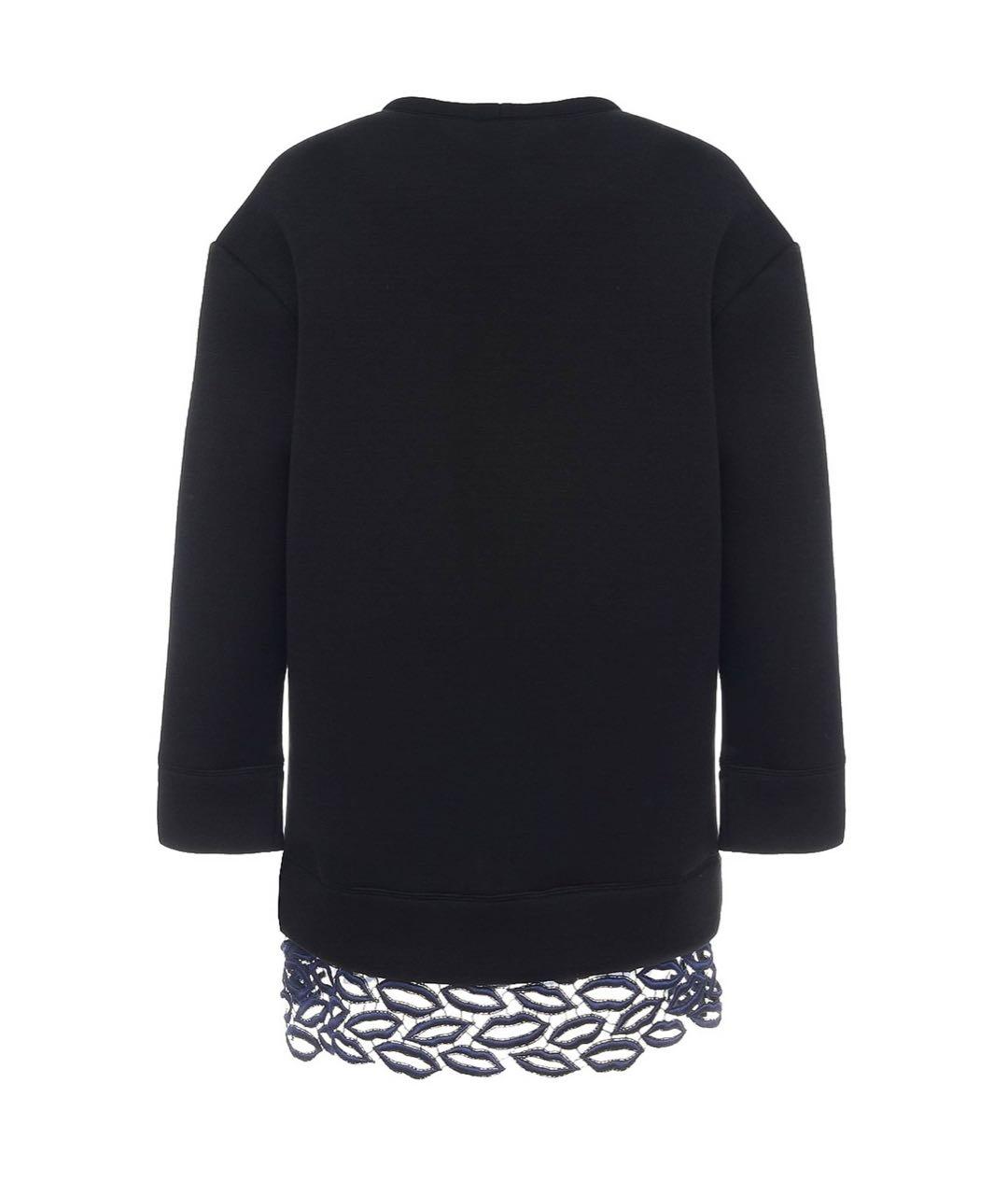 MSGM Черное хлопковое повседневное платье, фото 2