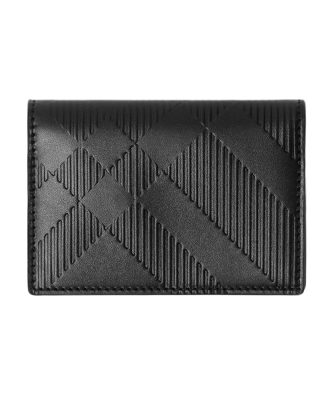 BURBERRY Черный кожаный кардхолдер, фото 1