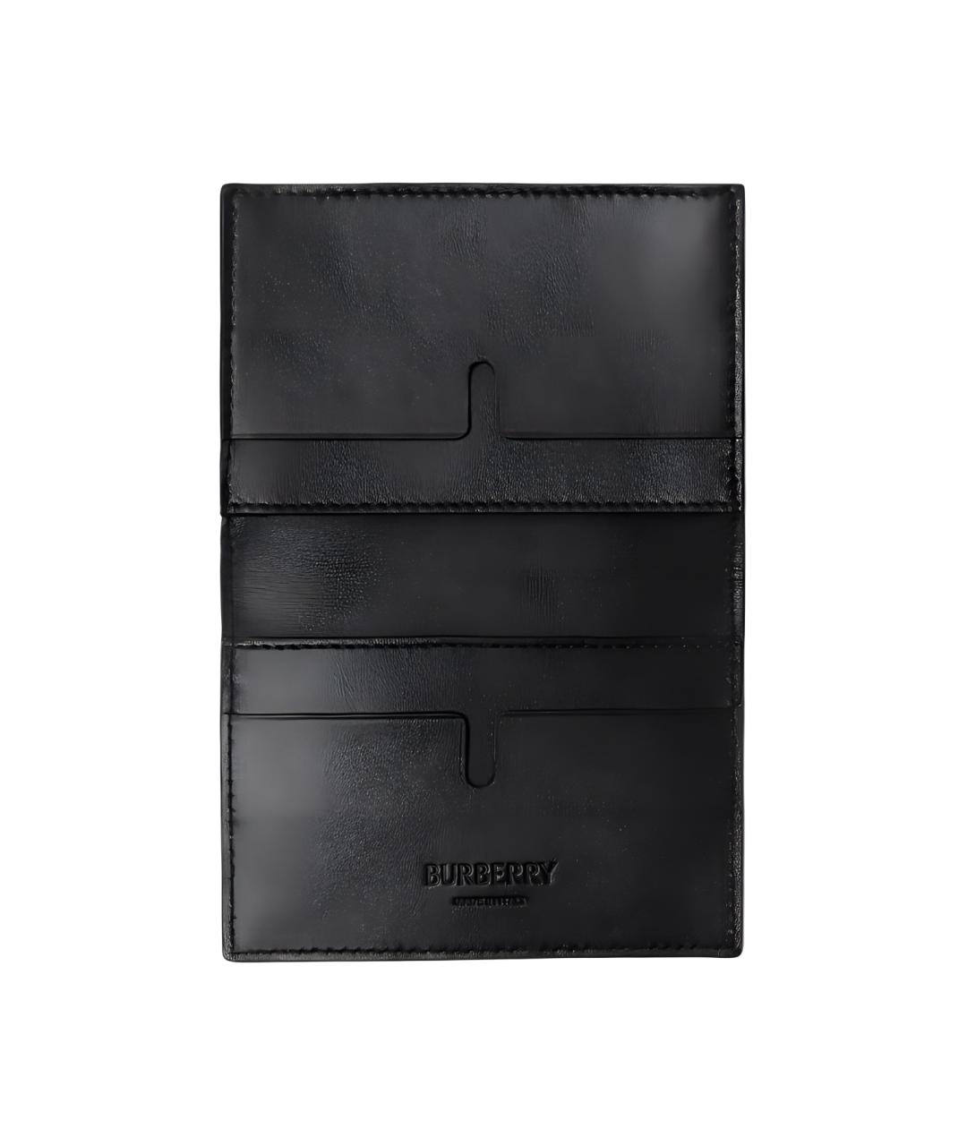 BURBERRY Черный кожаный кардхолдер, фото 2