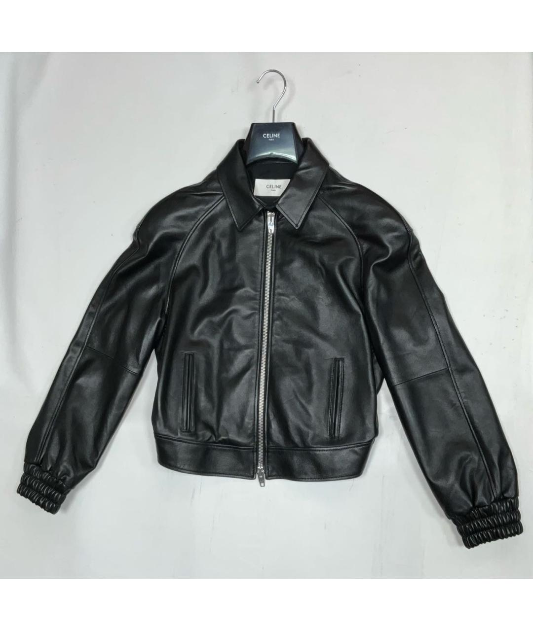 CELINE Черная кожаная куртка, фото 9