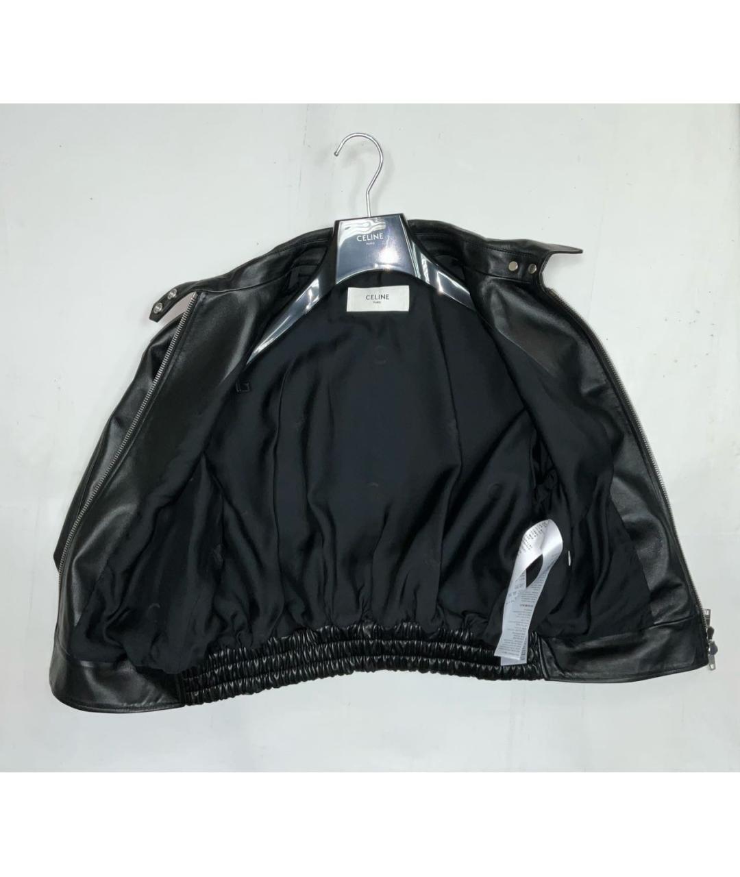 CELINE Черная кожаная куртка, фото 2