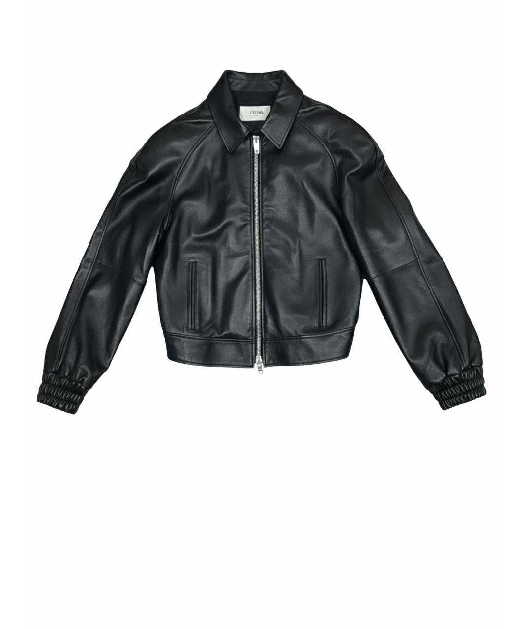 CELINE Черная кожаная куртка, фото 1