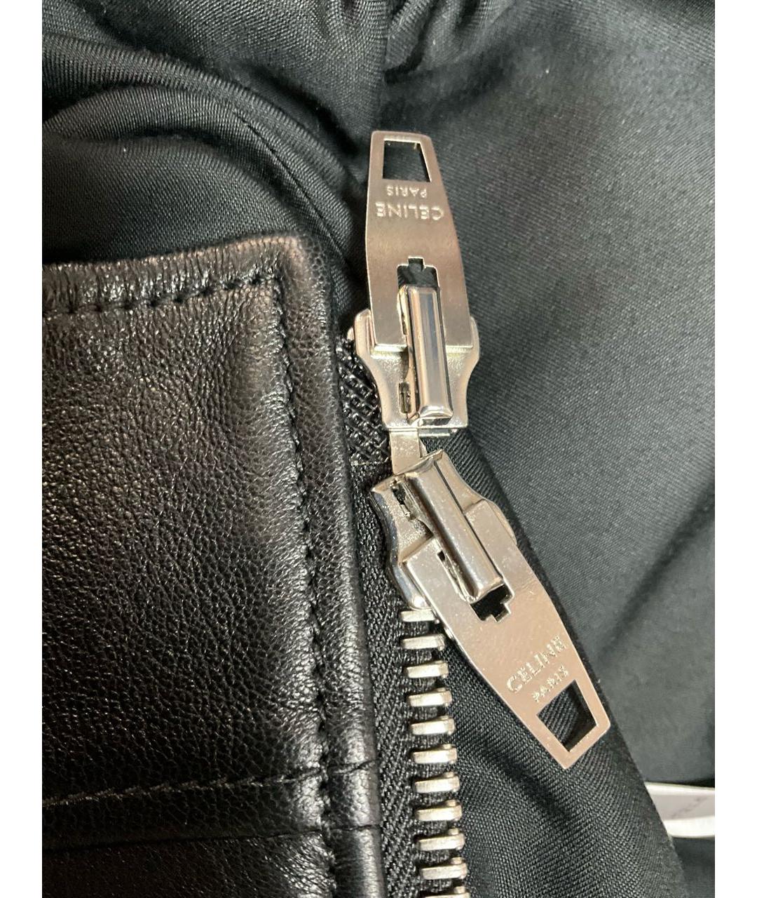 CELINE Черная кожаная куртка, фото 6