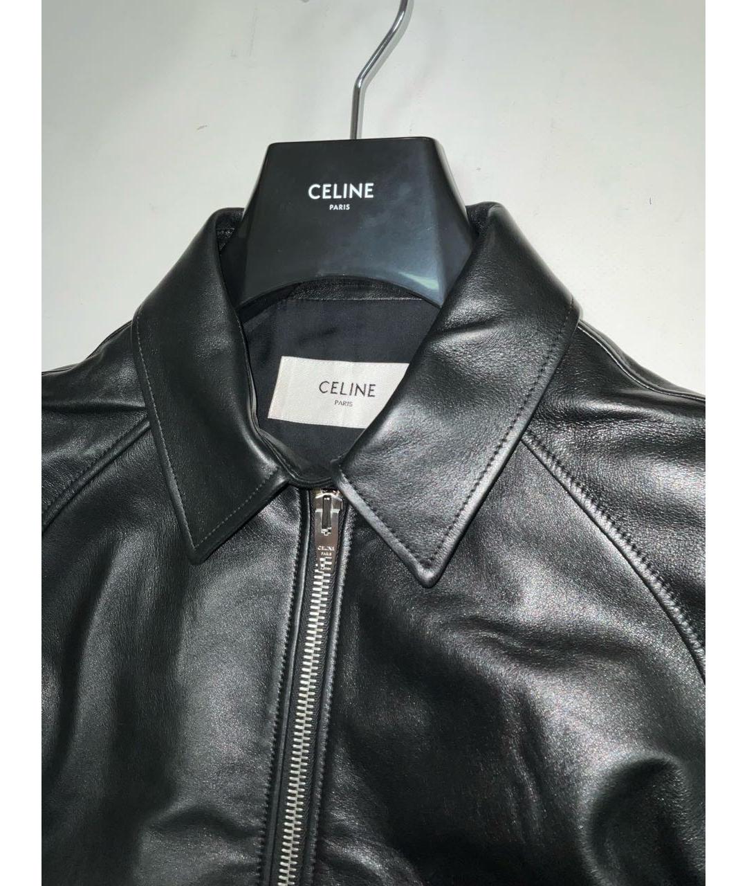 CELINE Черная кожаная куртка, фото 3