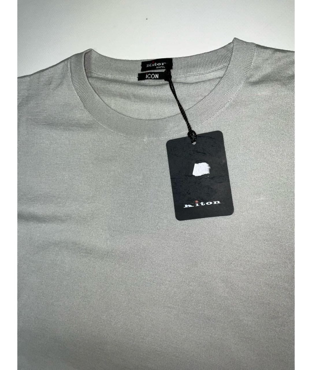 KITON Серый хлопковый джемпер / свитер, фото 3
