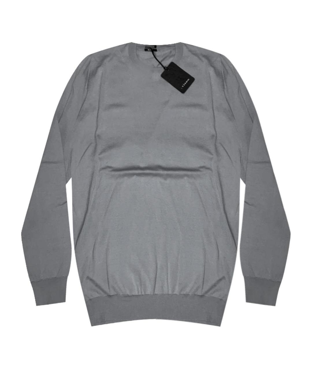 KITON Серый хлопковый джемпер / свитер, фото 1