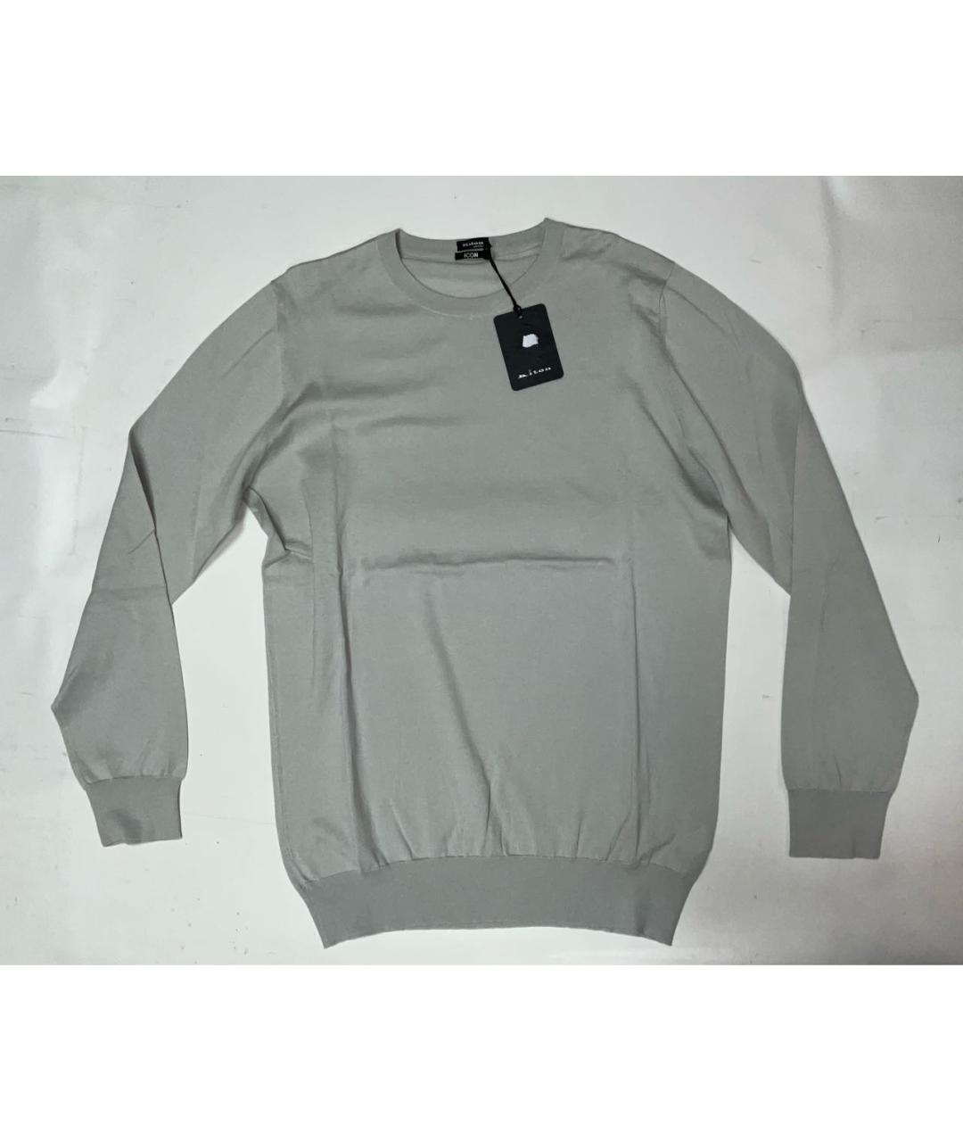 KITON Серый хлопковый джемпер / свитер, фото 6