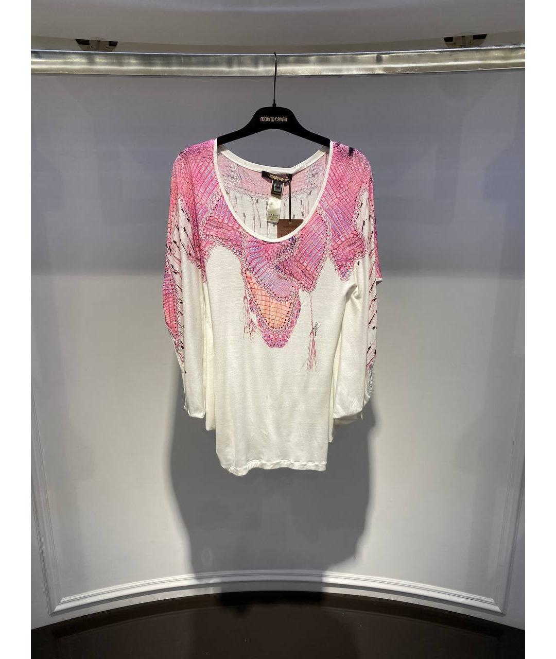 ROBERTO CAVALLI Белая вискозная туника, фото 4