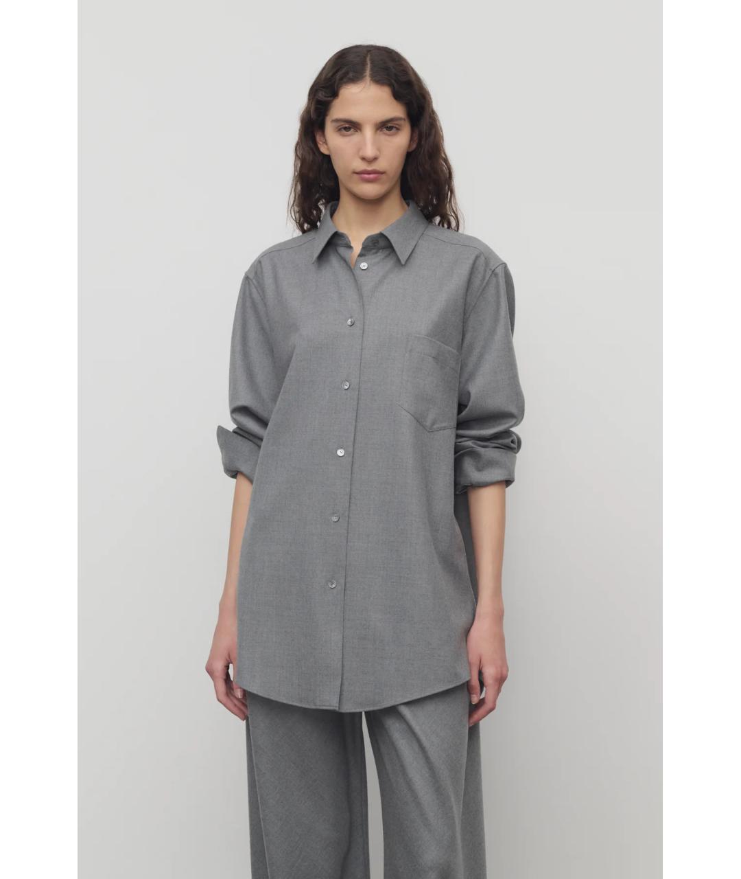 THE ROW Серая шерстяная рубашка, фото 3