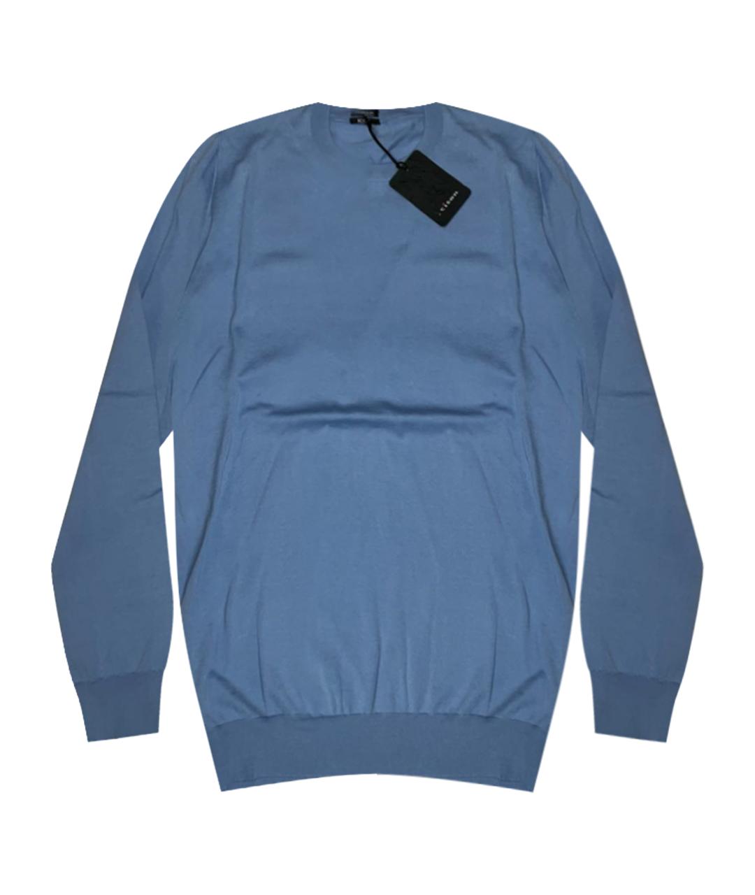 KITON Голубой хлопковый джемпер / свитер, фото 1