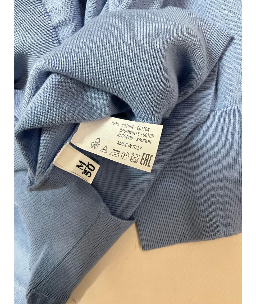 KITON Голубой хлопковый джемпер / свитер, фото 4