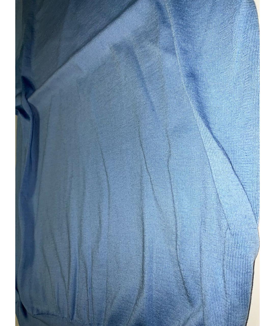KITON Голубой хлопковый джемпер / свитер, фото 2