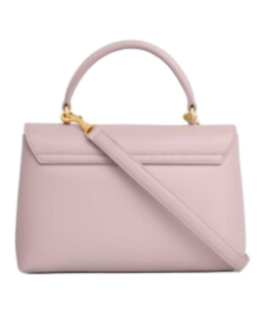 CELINE Розовая кожаная сумка с короткими ручками, фото 3