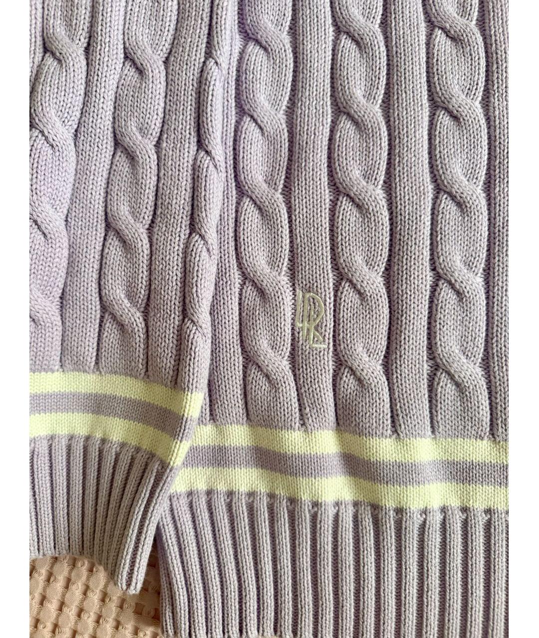 RALPH LAUREN Фиолетовый хлопковый джемпер / свитер, фото 3